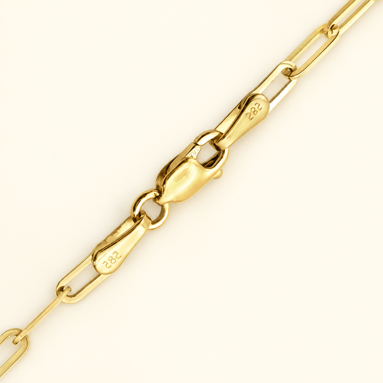 Paperclip Cable Bracelet in 14K Yellow Gold (1.70 mm - 7.80 mm)