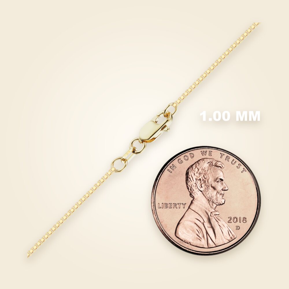 Venetian Box Bracelet in 14K Gold-Filled (1.00 mm - 3.50 mm), shown in Gold-Filled