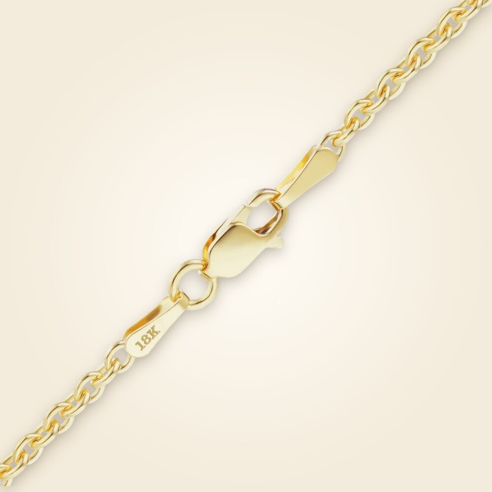 Heavy Round Cable Necklace in 18K Yellow Gold (0.70 mm - 3.80 mm), shown in 18K Yellow Gold