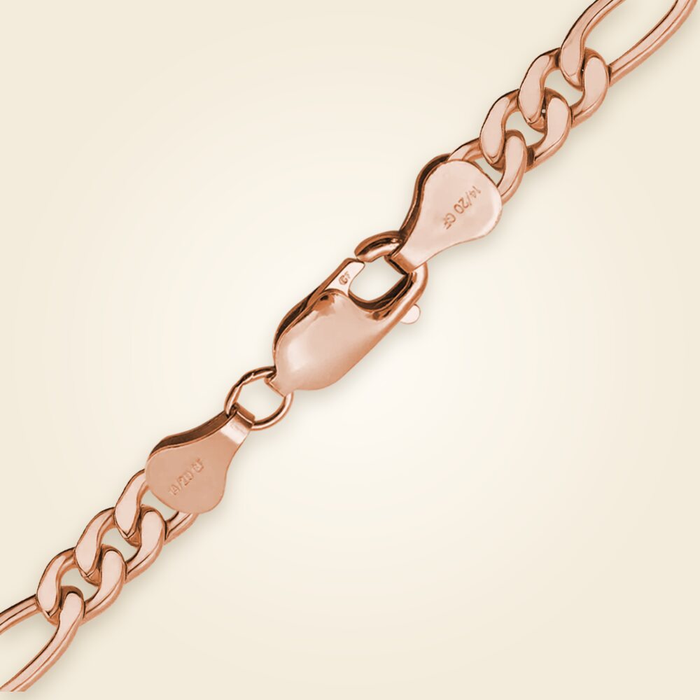Classic Figaro Bracelet in 14K Pink Gold-Filled (4.00 mm), shown in Pink Gold-Filled