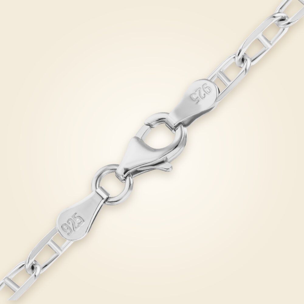Anchor Bracelet in Sterling Silver (3.00 mm - 3.60 mm), shown in Sterling Silver