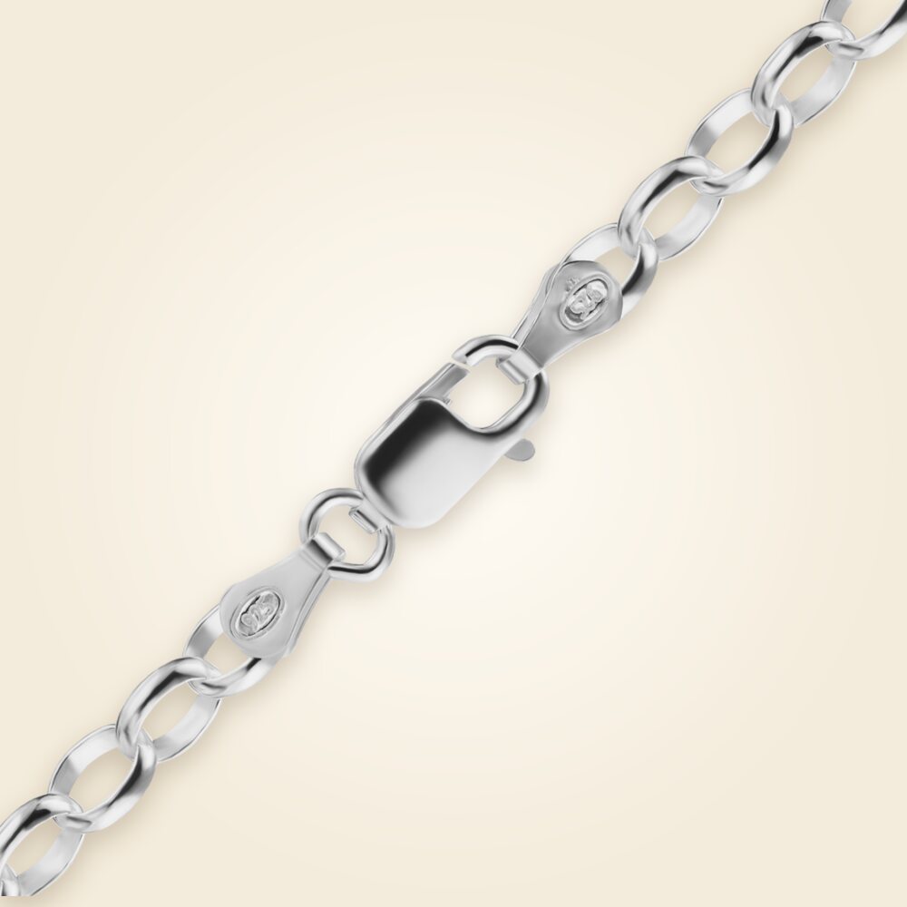 Oval Rolo Bracelet in Sterling Silver (2.60 mm - 5.00 mm), shown in Sterling Silver