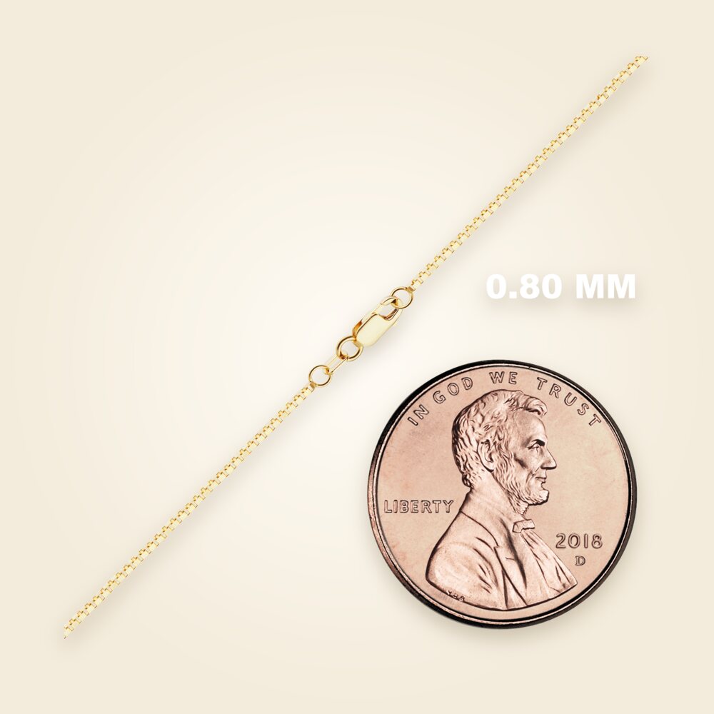 Venetian Box Bracelet in 14K Yellow Gold (0.80 mm - 3.30 mm), shown in 14K Yellow Gold