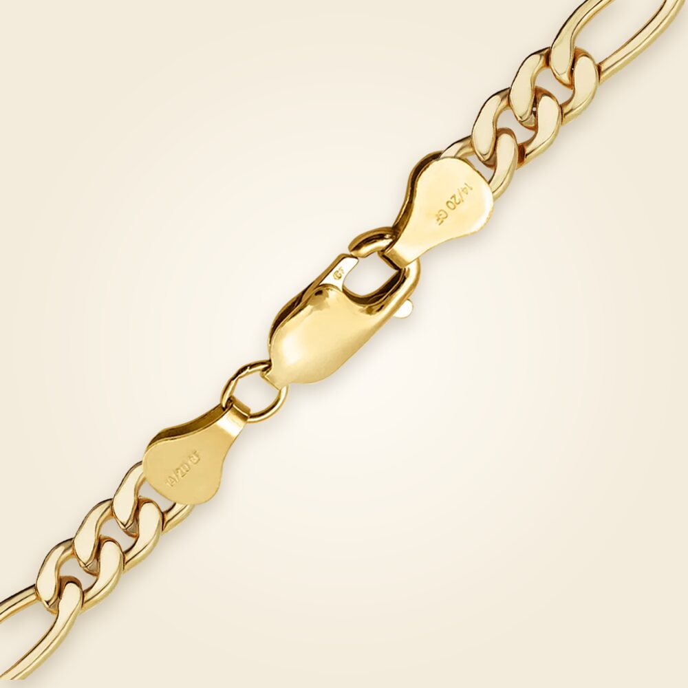Classic Figaro Bracelet in 14K Gold-Filled (1.50 mm - 5.00 mm), shown in Gold-Filled