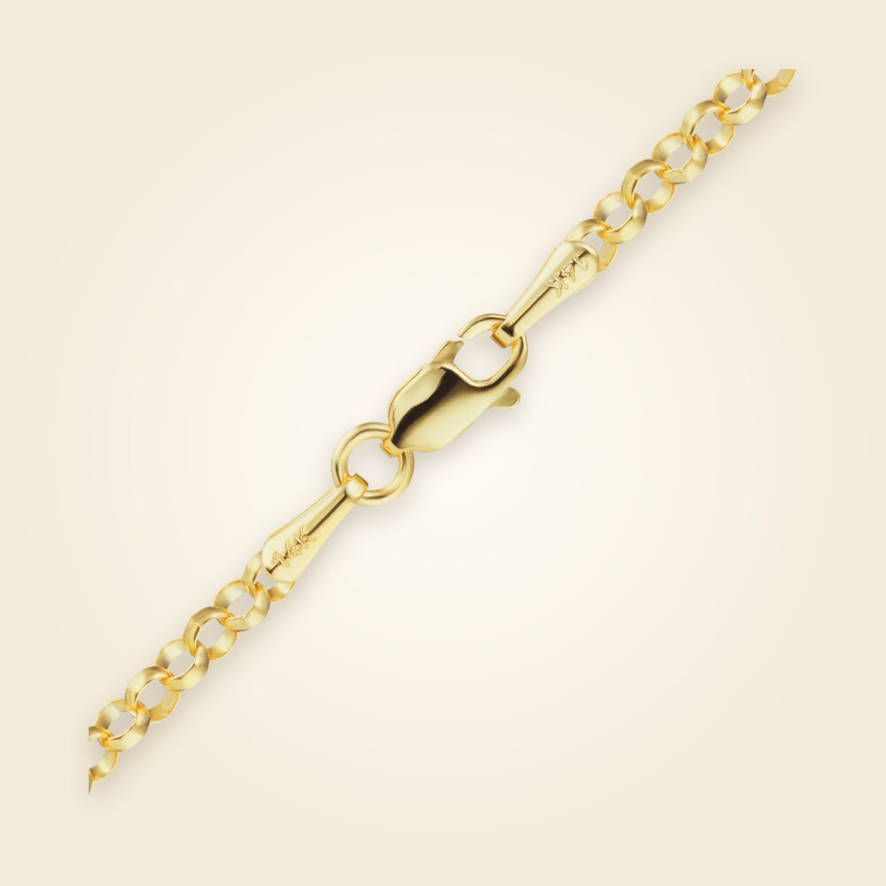Rolo Anklet in 14K Yellow Gold (1.15 mm - 4.20 mm), shown in 14K Yellow Gold