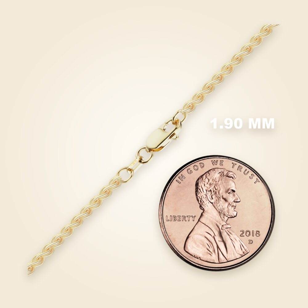 Wheat Bracelet in 14K Gold-Filled (1.90 mm - 6.00 mm), shown in Gold-Filled