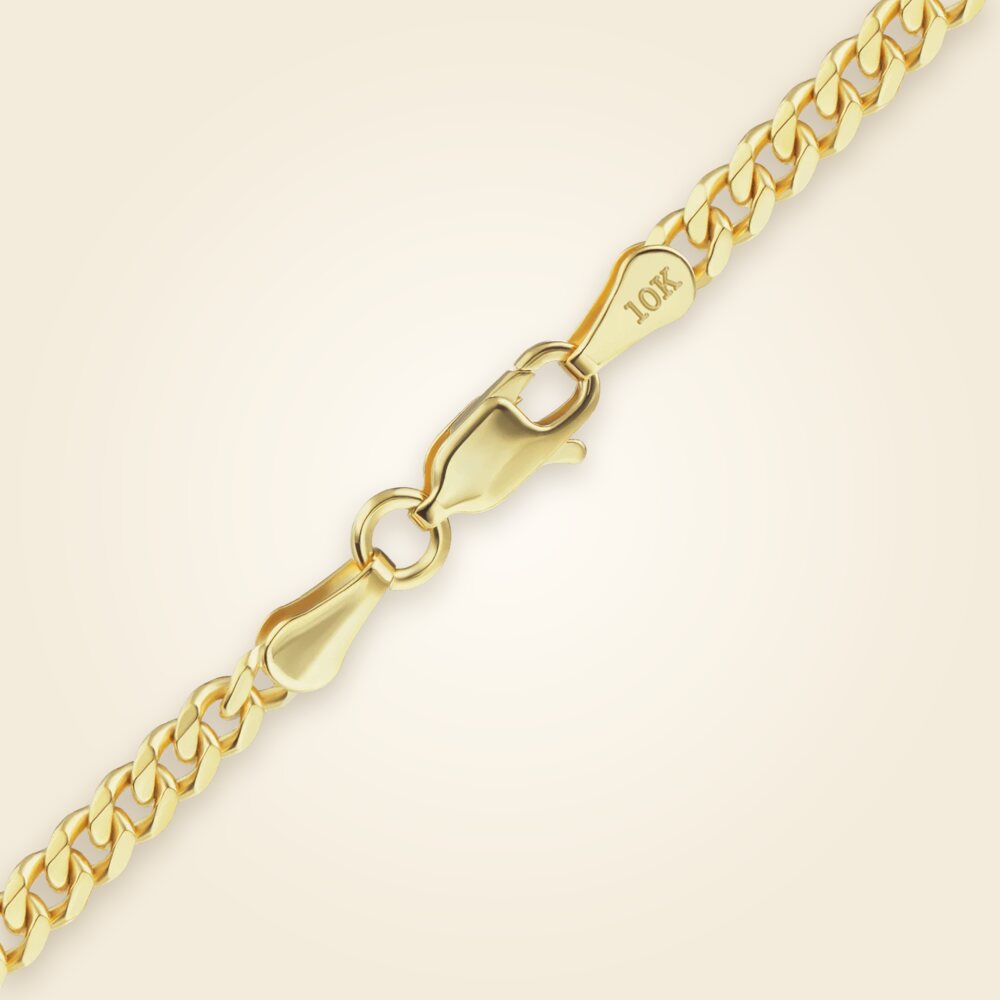 Curb Bracelet in 10K Yellow Gold (Cuban) (3.40 mm - 9.00 mm), shown in 10K Yellow Gold