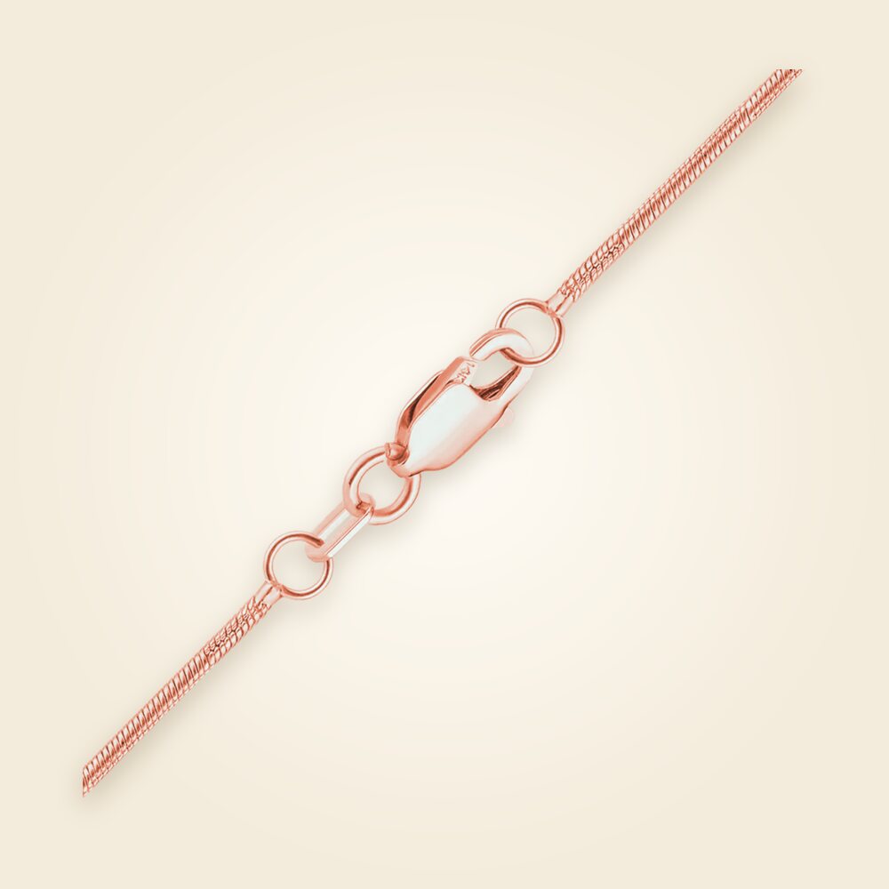 Round Snake Bracelet in 14K Pink Gold (1.00 mm), shown in 14K Pink Gold
