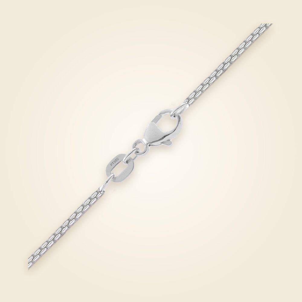 Elongated (Inka) Box Bracelet in Platinum (1.00 mm), shown in Platinum