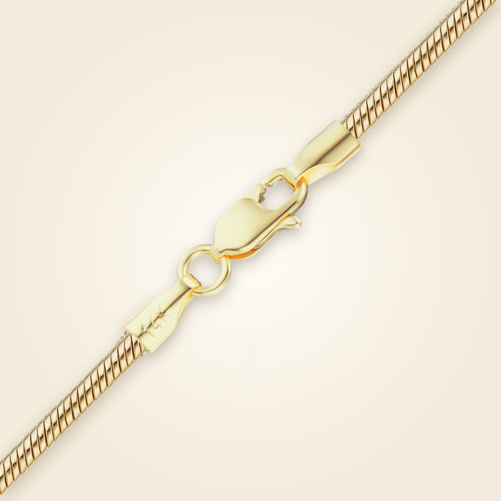 Round Snake Bracelet in 14K Yellow Gold (1.00 mm - 1.95 mm), shown in 14K Yellow Gold