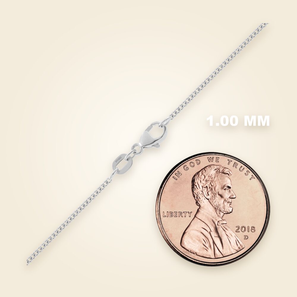 Curb Bracelet in Platinum (1.00 mm - 2.70 mm), shown in Platinum