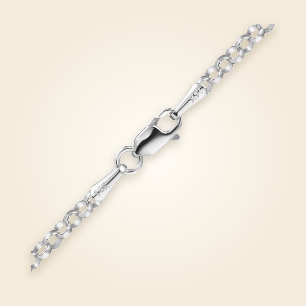 Rolo Bracelet in 14K White Gold (1.15 mm - 2.50 mm), shown in 14K White Gold