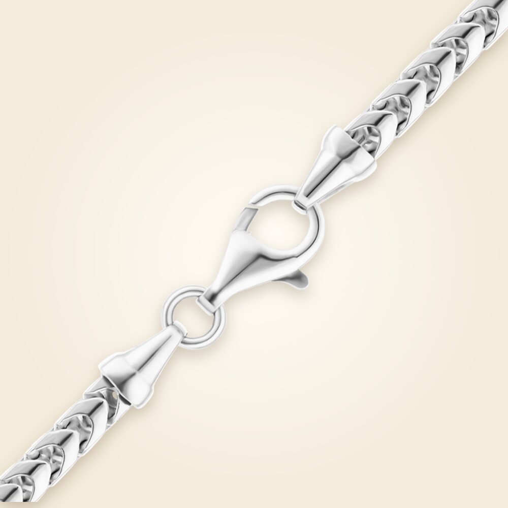 Franco Necklace in Sterling Silver (1.30 mm - 4.50 mm), shown in Sterling Silver