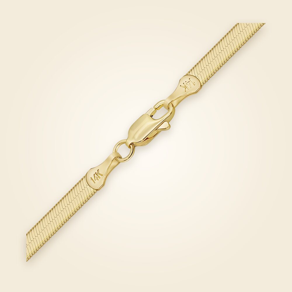 Herringbone Bracelet in 14K Yellow Gold (1.50 mm - 3.00 mm), shown in 14K Yellow Gold
