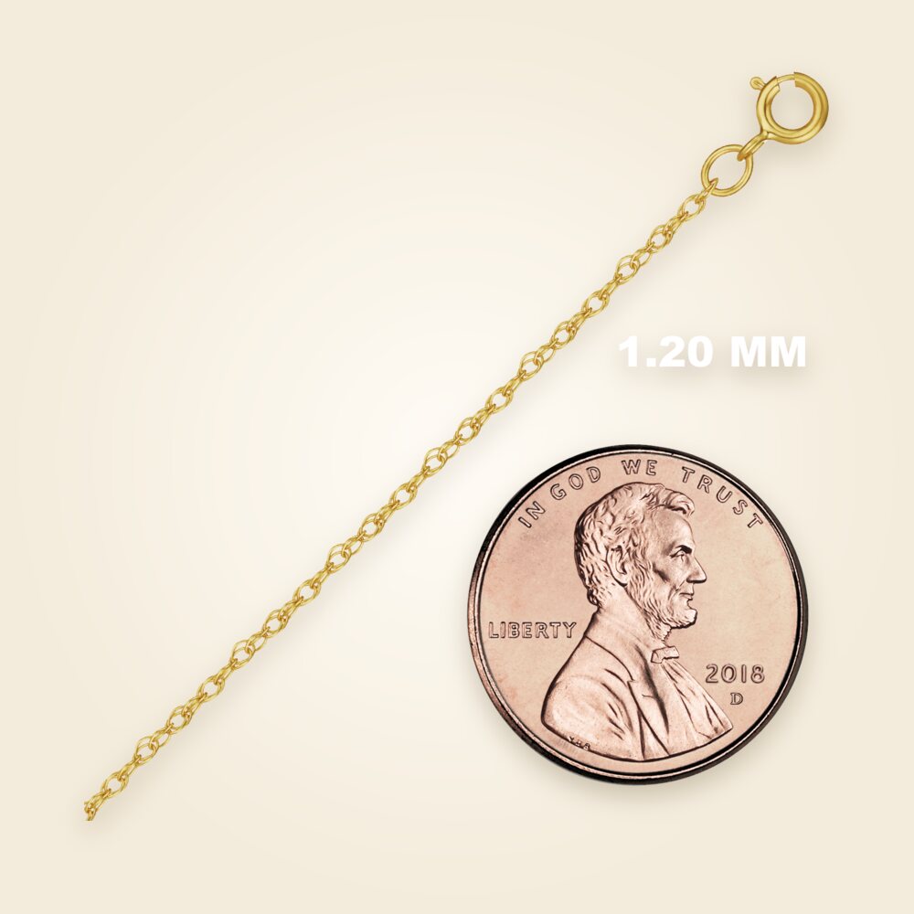 Machine Rope Necklace in 14K Gold-Filled (1.20 mm - 1.70 mm), shown in Gold-Filled