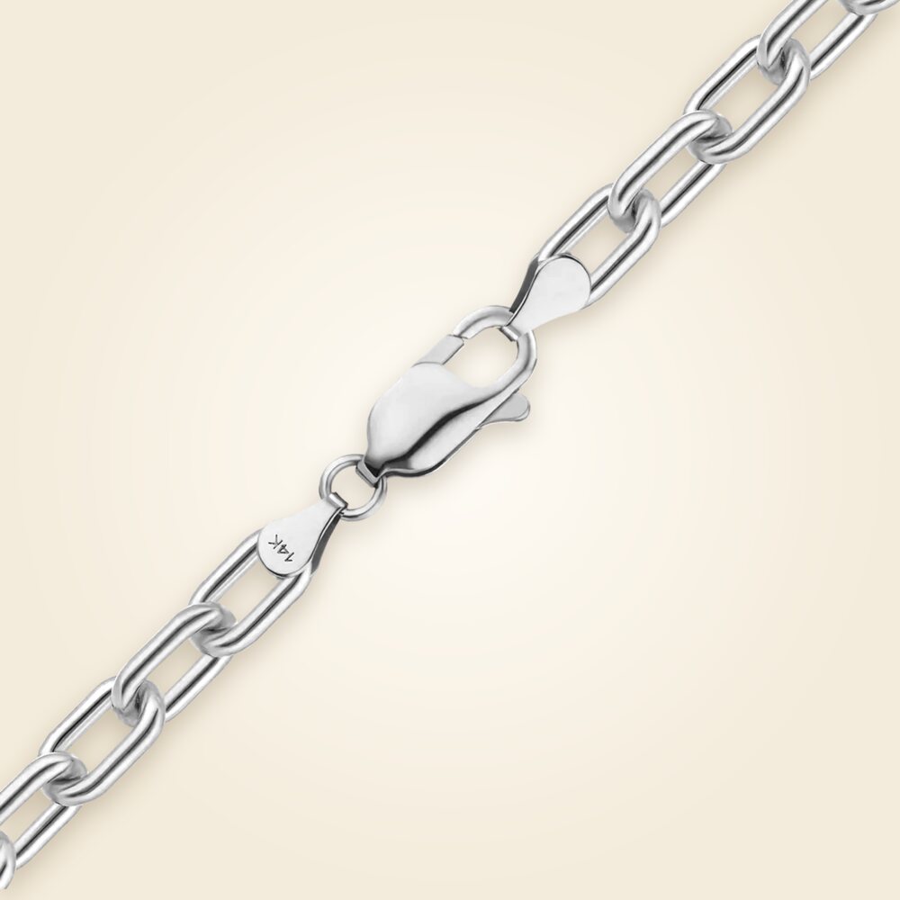 Elongated Cable Necklace in 14K White Gold (2.20 mm), shown in 14K White Gold