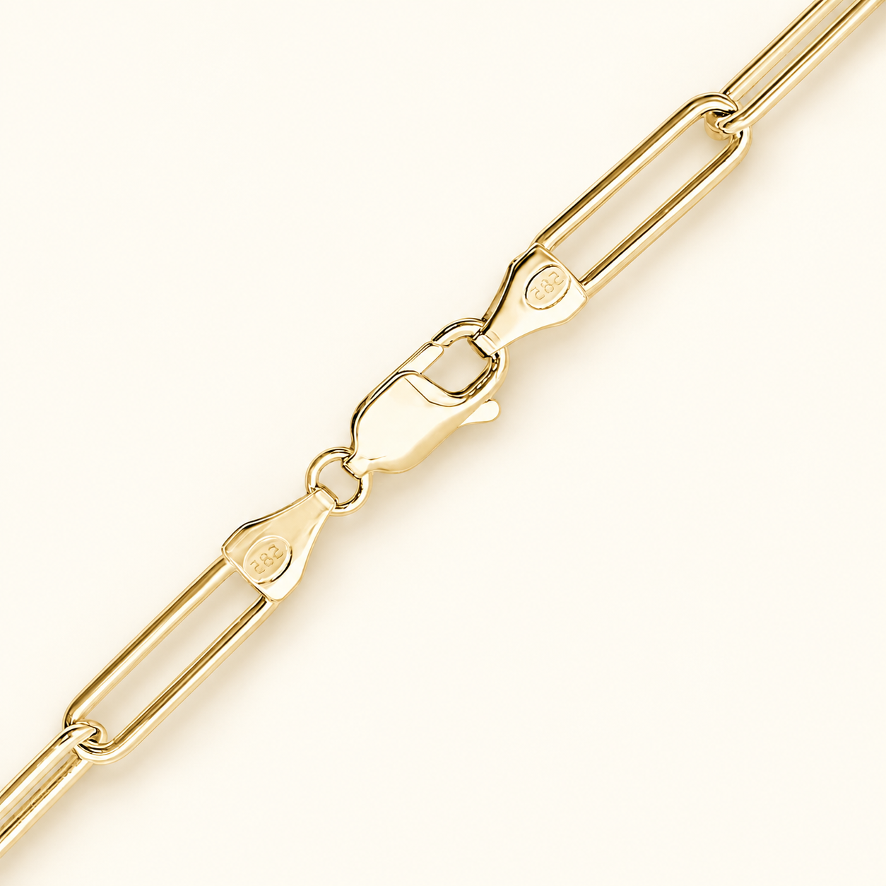 Round Paperclip Cable Necklace in 14K Yellow Gold (2.50 mm - 7.80 mm)